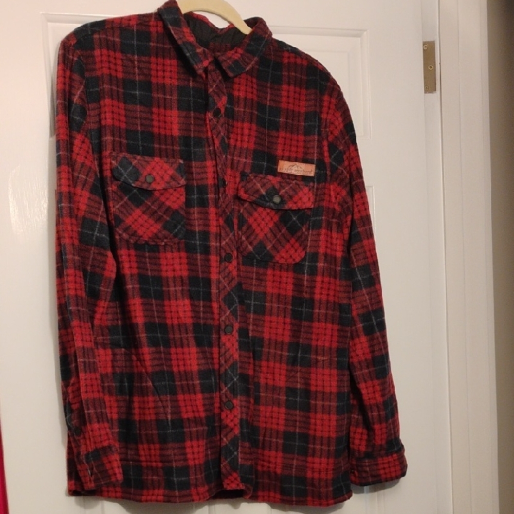 Simply Southern Red and Black Checkered Button Down Shirt